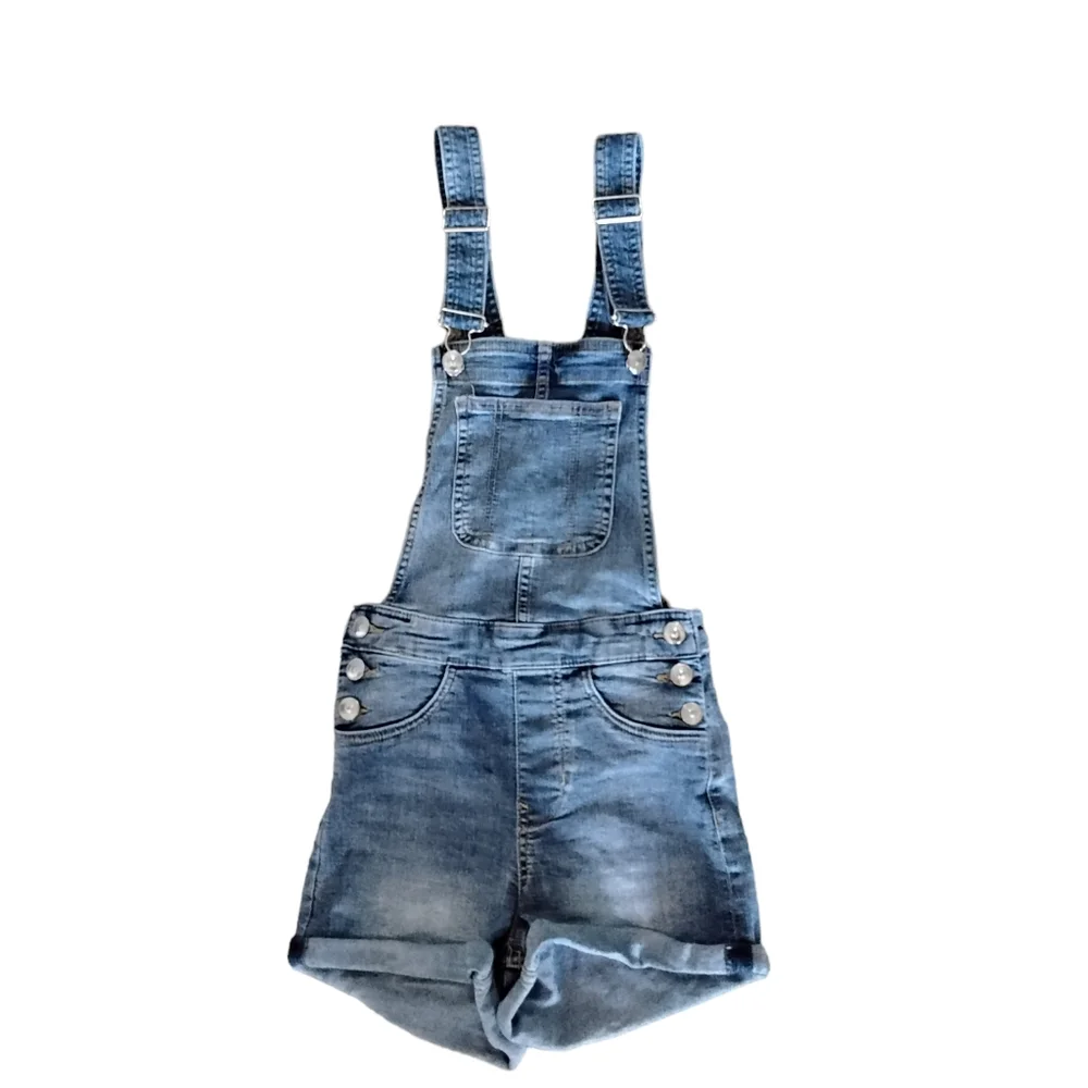 Divided Denim Overalls Juniors Size 2 Casual Boho Western Comfy Bohemian Y2K 90s - Picture 1 of 6
